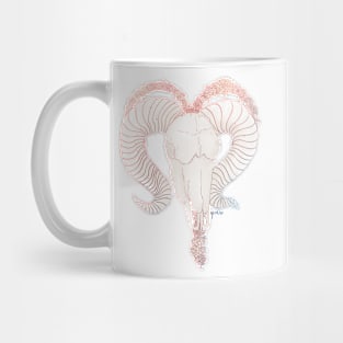 Aries Skull - Half colour Mug